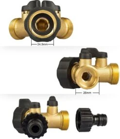 Sens Design Waterverdeler 2-weg – Messing – Past Op Europese Kranen -Tuingereedschap Winkel 1040x1200