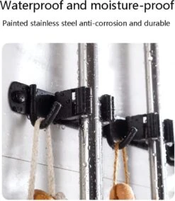 BOTC Bezemhouder - 5 Houders 6 Haken - Gereedschapshouder - Zeflklevend - Bezem Ophangsysteem - Ophanghaken - Tuingereedschap -Tuingereedschap Winkel 1043x1200