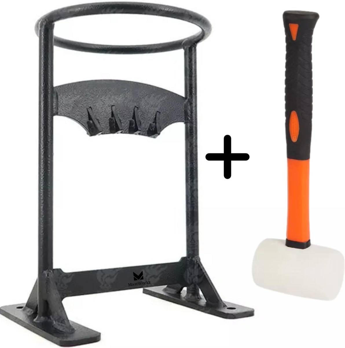 Maatworkz - Houtklover + Hamer - Houtsplijter - Houtkliever - Houtklover Voor Aanmaakhout - Gietijzer - Zwart 3 Maatworkz - Houtklover + Hamer - Houtsplijter - Houtkliever - Houtklover Voor Aanmaakhout - Gietijzer - Zwart