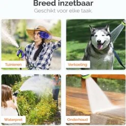 Goliving Tuinslang Flexibel - 30 Meter - Uitrekbare Tuinslang Sproeier - Tuinsproeier - Zwart - Acht Standen - Met Opbergtas -Tuingereedschap Winkel 1195x1200 5