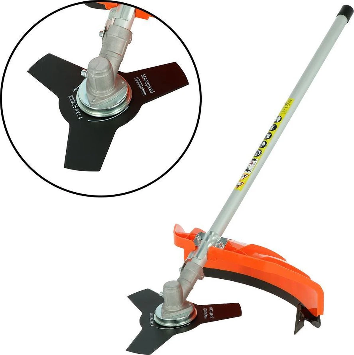 Kibani 6-in-1 Multitool - 52 Cc / 1.9 PK 2-takt Benzine Motor - Heggenschaar, Kettingzaag, Grastrimmer, Maaidraad 100M, Onkruidborstel, Zaagblad, Maaidraad 100 M & Bosmaaier 11 Kibani 6-in-1 Multitool - 52 Cc / 1.9 PK 2-takt Benzine Motor - Heggenschaar, Kettingzaag, Grastrimmer, Maaidraad 100M, Onkruidborstel, Zaagblad, Maaidraad 100 M & Bosmaaier - Afbeelding 9