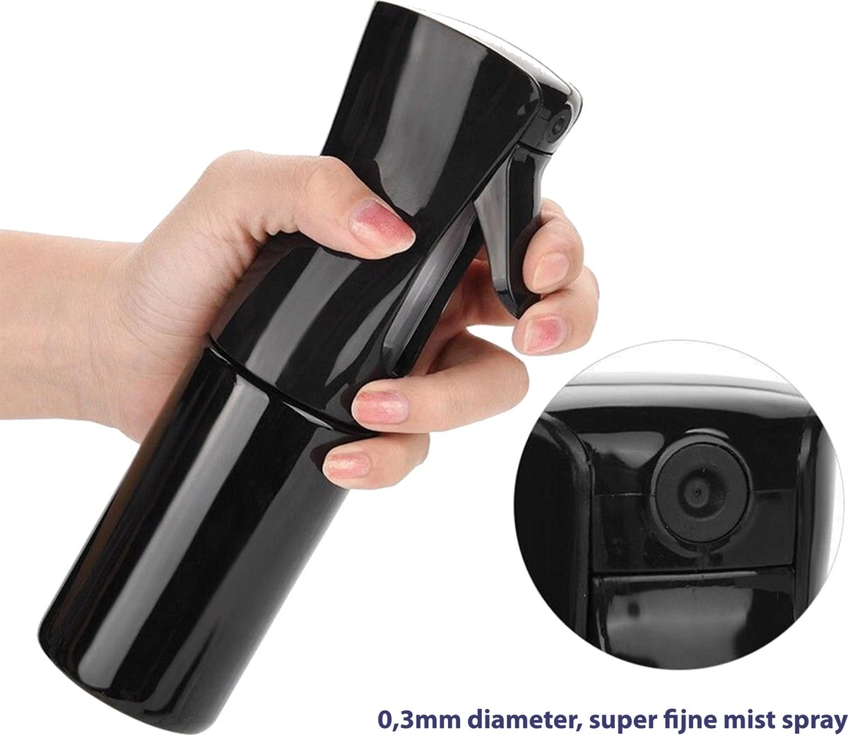 Hairspray - Mist Haarspray - 500ml - Zwart - Waterspuit - Water Verstuiver 8 Hairspray - Mist Haarspray - 500ml - Zwart - Waterspuit - Water Verstuiver - Afbeelding 6