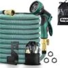 IBright Extra Sterke Uitrekbare Tuinslang - Flexibel - 15 Meter - Inclusief Opbergtas ,Sproeier ,Koppelstuk En Ophanghaak - Groen -Tuingereedschap Winkel 1200x1065