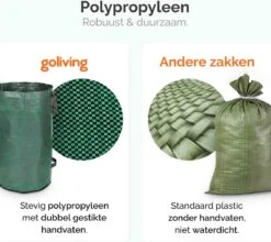 Goliving Tuinafvalzak - Set Van 2- Tuinafvalzakken Opvouwbaar - Tuinzak - Tuinafvalemmer - 2x 280 Liter - Groen 12 Goliving Tuinafvalzak - Set Van 2- Tuinafvalzakken Opvouwbaar - Tuinzak - Tuinafvalemmer - 2x 280 Liter - Groen -Tuingereedschap Winkel 1200x1068