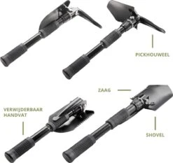 MacGyver Pikhouweelset En Schep - Opvouwbaar Pioniersschep - Zaag - Veldschep Inklapbaar - IJzer -Tuingereedschap Winkel 1200x1134