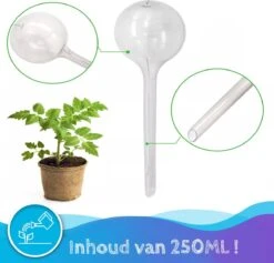 Summer Spark Waterdruppelaar Voor Planten 6 Stuks Transparant – 27 CM X 8 CM – 250 ML – Automatisch Watergeefsysteem Voor Kamerplanten – Planten Watergever Met Druppelsysteem – Waterbol -Tuingereedschap Winkel 1200x1153