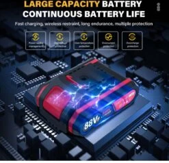 Violeworks® Accu Kettingzaag - Snoeizaag - Mini Kettingzaag - Handkettingzaag - Ook Voor Makita - Elektrische Kettingzaag - Elektrische Snoeischaar - Op Batterij - 2900 MAh - 1080W - 88V -Tuingereedschap Winkel 1200x1156 3