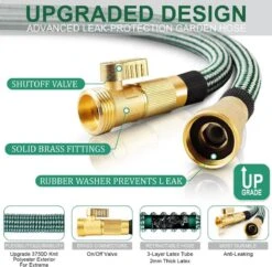 IBright Extra Sterke Uitrekbare Tuinslang - Flexibel - 15 Meter - Inclusief Opbergtas ,Sproeier ,Koppelstuk En Ophanghaak - Groen -Tuingereedschap Winkel 1200x1177 6