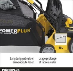 Powerplus POWXG7516 Elektrische Verticuteermachine - Mos Verwijderaar - 1800W - 360mm Maaibreedte- 45L Opvangbak - Incl. Gazonbeluchter/grasbeluchter -Tuingereedschap Winkel 1200x1177 9
