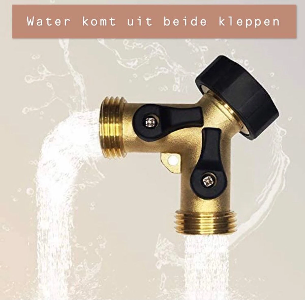 Y Stuk Kraan Splitter – Aanvoer Y Stuk Voor Wasmachine - Waterverdeler - Buitenkraan - Waterverdeler 2 Weg – Messing - 4 Y Stuk Kraan Splitter – Aanvoer Y Stuk Voor Wasmachine - Waterverdeler - Buitenkraan - Waterverdeler 2 Weg – Messing - - Afbeelding 2