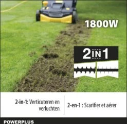 Powerplus POWXG7516 Elektrische Verticuteermachine - Mos Verwijderaar - 1800W - 360mm Maaibreedte- 45L Opvangbak - Incl. Gazonbeluchter/grasbeluchter -Tuingereedschap Winkel 1200x1179 13