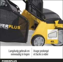 Powerplus POWXG7513 Elektrische Verticuteermachine - Mos Verwijderaar - 1400W - 320mm Maaibreedte - 45L Opvangbak - Incl. Gazonbeluchter/grasbeluchter -Tuingereedschap Winkel 1200x1179 16
