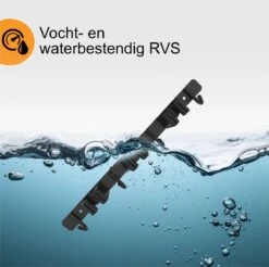 Volcan Bezemhouder - Bezem Ophangsysteem Tuingereedschap - Gereedschapshouder - Zelfklevend - 3M Tape - 3 Houders 4 Haken - RVS Zwart -Tuingereedschap Winkel 1200x1196 2