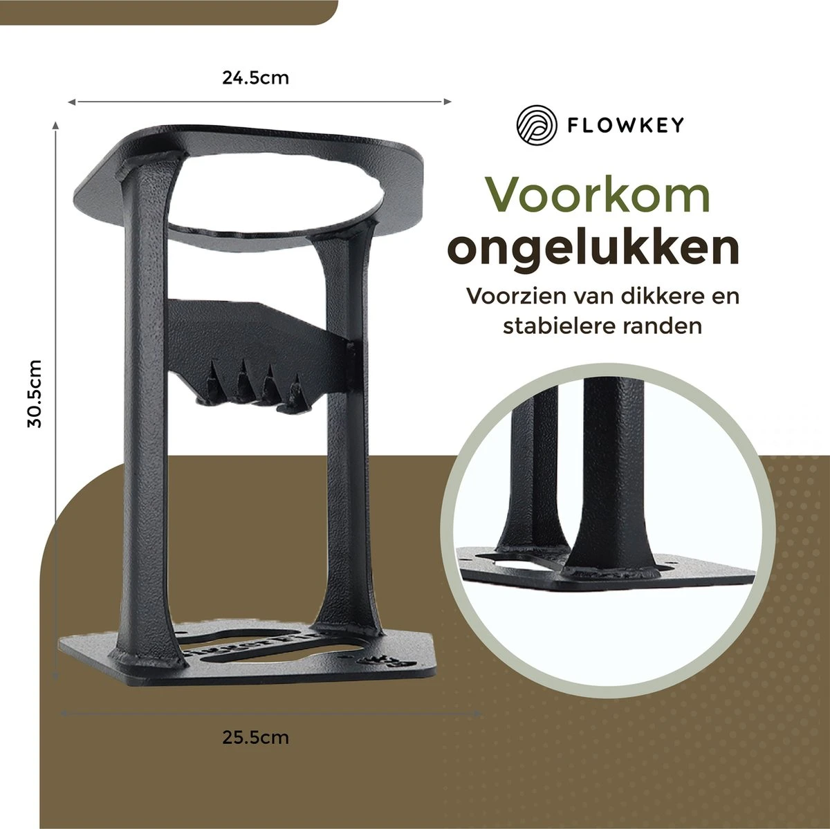 Flowkey® Houtklover XL - Houtsplijter Bijl - Houtkliever Kloofwig Gietijzer - Voor Hout & Aanmaakhout - Inclusief Gratis Hamer 3 Flowkey® Houtklover XL - Houtsplijter Bijl - Houtkliever Kloofwig Gietijzer - Voor Hout & Aanmaakhout - Inclusief Gratis Hamer - Afbeelding 2