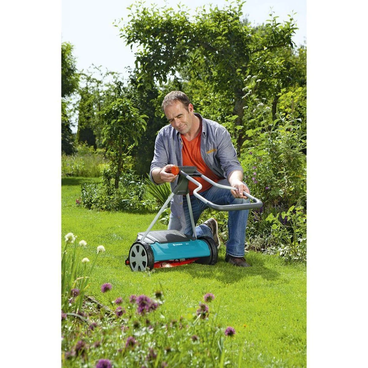 GARDENA - Kooimesmaaier 400C - Grasmaaier - Maaibreedte 40 Cm - Gazons Tot Ca. 250 M² 10 GARDENA - Kooimesmaaier 400C - Grasmaaier - Maaibreedte 40 Cm - Gazons Tot Ca. 250 M² - Afbeelding 8