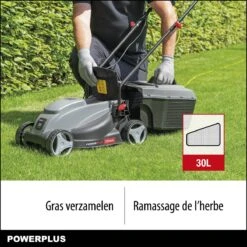 Powerplus POWEG63703 Elektrische Grasmaaier - Grasmachine Voor Kleine Tuin - 1000 W - 32cm Maaibreedte - 30L Opvangbak - Verstelbare Maaihoogte -Tuingereedschap Winkel 1200x1200 1060