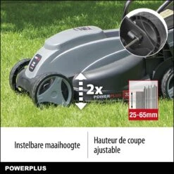 Powerplus POWEG63703 Elektrische Grasmaaier - Grasmachine Voor Kleine Tuin - 1000 W - 32cm Maaibreedte - 30L Opvangbak - Verstelbare Maaihoogte -Tuingereedschap Winkel 1200x1200 1062
