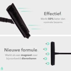 CLEANLY® Rubberen Bezem Met Vloerwisser - Kappersbezem - Zachte Bezem Binnen & Buiten - Vloertrekker Met Steel - 68-150 Cm -Tuingereedschap Winkel 1200x1200 125