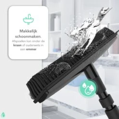 CLEANLY® Rubberen Bezem Met Vloerwisser - Kappersbezem - Zachte Bezem Binnen & Buiten - Vloertrekker Met Steel - 68-150 Cm -Tuingereedschap Winkel 1200x1200 126