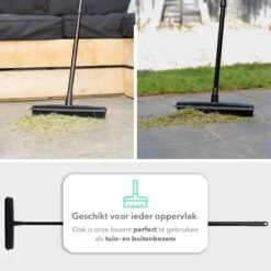 CLEANLY® Rubberen Bezem Met Vloerwisser - Kappersbezem - Zachte Bezem Binnen & Buiten - Vloertrekker Met Steel - 68-150 Cm -Tuingereedschap Winkel 1200x1200 127