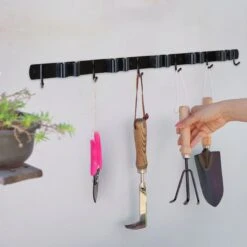 Bezem Ophangsysteem – Bezemhouder – Tuingereedschap – RVS – 5 Houders – 6 Haken - BAULK® -Tuingereedschap Winkel 1200x1200 135