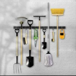 Bezem Ophangsysteem – Bezemhouder – Tuingereedschap – RVS – 5 Houders – 6 Haken - BAULK® -Tuingereedschap Winkel 1200x1200 136