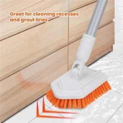 Merkloos Vloerschrobber - Bad Tegel Borstel Scrubber - Met 107cm Verstelbaar Lange - Voor Reiniging Badkamer Keuken Keramische Tegel - Oranje -Moederdag Cadeautje -Tuingereedschap Winkel 1200x1200 138
