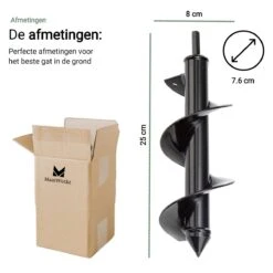 MaatWorkz - Grondboor - 25 CM - Boormachine - Bollenplanter - Moestuin - Palenboor - Boor - Tuin -Tuingereedschap Winkel 1200x1200 188
