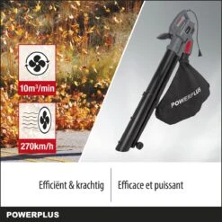 Powerplus POWEG9013 Elektrische Bladblazer - Bladzuiger En -versnipperaar - 3300W - Blazen - Zuigen - Versnipperen - Incl. 40L Opvangzak -Tuingereedschap Winkel 1200x1200 259