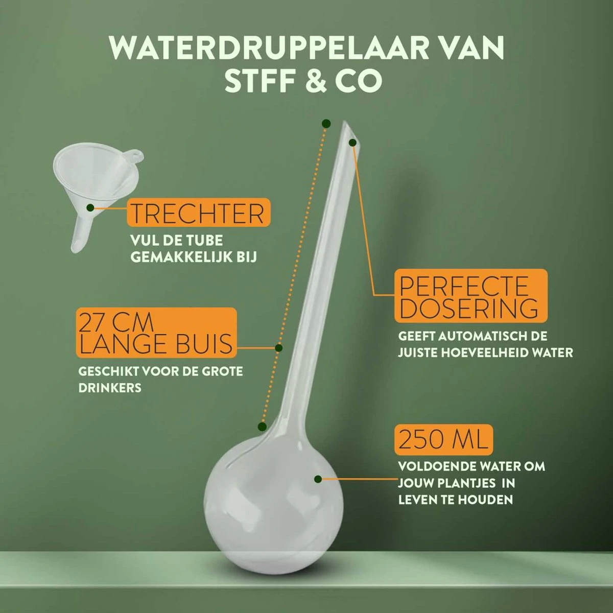 STFF & Co® Waterdruppelaar Voor Planten – Irrigatiesysteem Automatisch Watergeefsysteem – Waterbollen Voor Planten – Bewateringssysteem – 8 Stuks - 8cm 4 STFF & Co® Waterdruppelaar Voor Planten – Irrigatiesysteem Automatisch Watergeefsysteem – Waterbollen Voor Planten – Bewateringssysteem – 8 Stuks - 8cm - Afbeelding 2