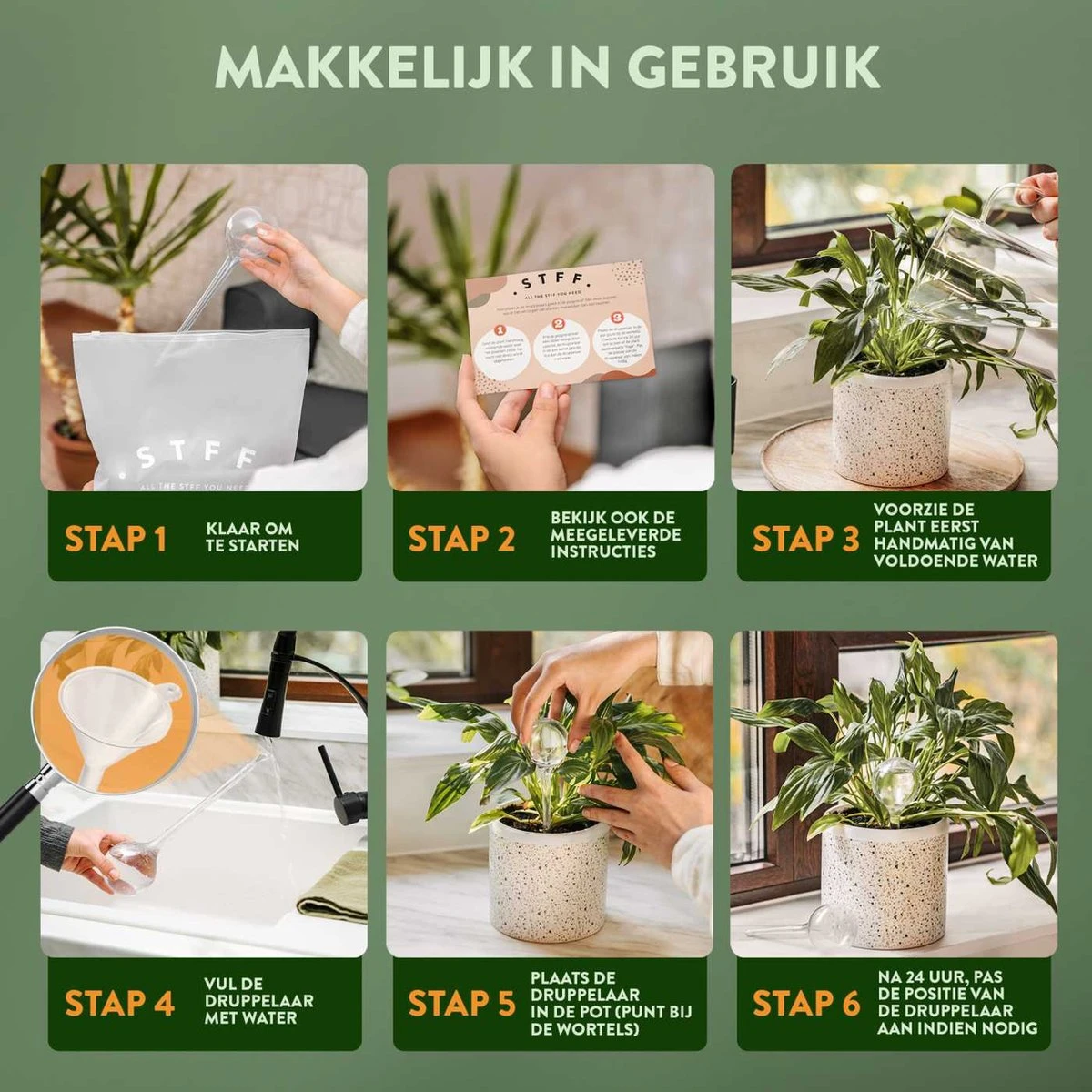 STFF & Co® Waterdruppelaar Voor Planten – Irrigatiesysteem Automatisch Watergeefsysteem – Waterbollen Voor Planten – Bewateringssysteem – 8 Stuks - 8cm 6 STFF & Co® Waterdruppelaar Voor Planten – Irrigatiesysteem Automatisch Watergeefsysteem – Waterbollen Voor Planten – Bewateringssysteem – 8 Stuks - 8cm - Afbeelding 4