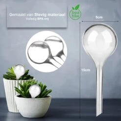 Waterdruppelaar Set Van 6 Stuks - Waterdruppelaar Voor Planten - Watergeefsysteem - Waterbol Irrigatiesysteem - Automatisch Druppelsysteem Voor Kamerplanten & Tuin - Watergever - Doorzichtig - 15cm -Tuingereedschap Winkel 1200x1200 386