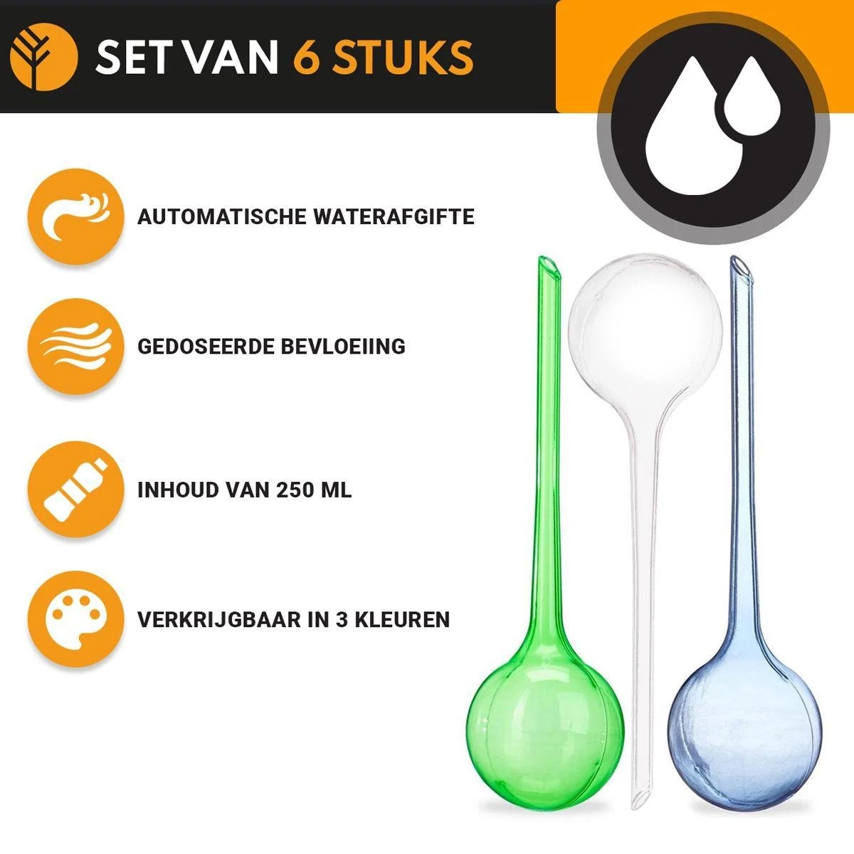 Waterdruppelaar Blauw Set Van 6 Stuks Voor Planten – 27 CM – Automatisch Watergeefsysteem Voor Kamerplanten – Planten Watergever Met Druppelsysteem – Waterbol 5 Waterdruppelaar Blauw Set Van 6 Stuks Voor Planten – 27 CM – Automatisch Watergeefsysteem Voor Kamerplanten – Planten Watergever Met Druppelsysteem – Waterbol - Afbeelding 3