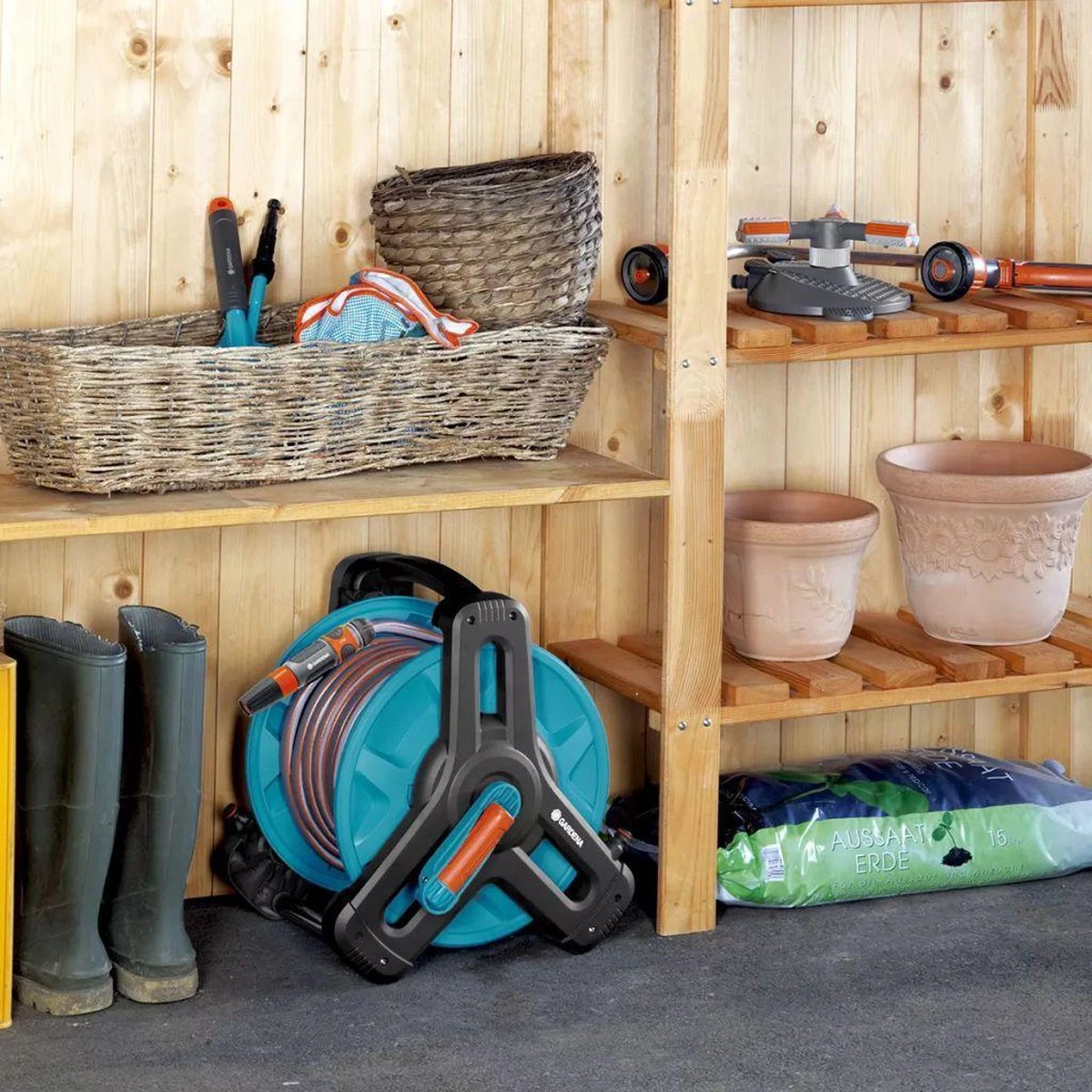 GARDENA Classic Slanghouder 50 - Geschikt Voor 50 M Ø13 Mm / 40 M Ø15 Mm / 30 M Ø19 Mm Slang 10 GARDENA Classic Slanghouder 50 - Geschikt Voor 50 M Ø13 Mm / 40 M Ø15 Mm / 30 M Ø19 Mm Slang - Afbeelding 8