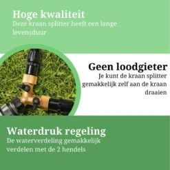 Y Stuk Kraan - Kraan Splitter - Waterverdeler - Buitenkraan - Waterverdeler 2 Weg – Messing - Afzonderlijk Af Te Sluiten -Tuingereedschap Winkel 1200x1200 571