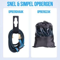 Strex Flexibele Tuinslang 15M Met Sproeikop - Uitrekbaar - Incl. Koppelingen, Ophanghaak & Opbergzak -Tuingereedschap Winkel 1200x1200 598