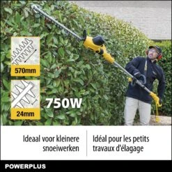 Powerplus POWXG2043 Elektrische Heggenschaar - 750W - Snoeien En Knippen - Zwaardlengte 570mm - Mesafstand 24mm - Telescopisch - Draaibaar Handvat - Haagschaar Voor Tuinonderhoud -Tuingereedschap Winkel 1200x1200 67