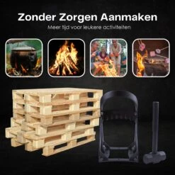 Flowkey® Houtklover - Houtsplijter Bijl - Houtkliever Kloofwig Gietijzer - Voor Hout & Aanmaakhout - Inclusief Gratis Hamer -Tuingereedschap Winkel 1200x1200 707