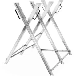 Merkloos Monzana Zaagbok - Metaal Opvouwbaar 83x81x88cm - Zilver -Tuingereedschap Winkel 1200x1200 764