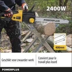 Powerplus POWXG1009 Elektrische Kettingzaag - 2400W - Zwaardlengte 400mm - Automatische Kettingsmering - Incl. 1x Ketting En 1x Zwaard -Tuingereedschap Winkel 1200x1200 831