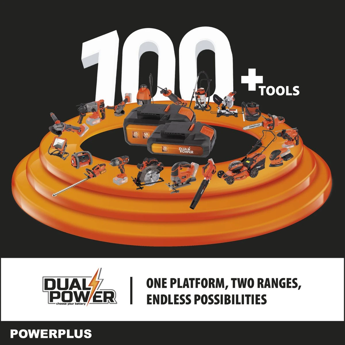Powerplus Dual Power POWDPGSET33 Accu Kettingzaag - 40V - 30 Cm Zwaardlengte -2x20V Accu -1 X Lader 7 Powerplus Dual Power POWDPGSET33 Accu Kettingzaag - 40V - 30 Cm Zwaardlengte -2x20V Accu -1 X Lader - Afbeelding 5