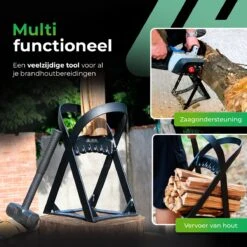 Lighted Lifestyle™| Houtklover Voor Aanmaakhout Incl. Kloofhamer - Houtsplijter - Houtkliever - Snel Haardhout - Gietijzer - Incl. Schroeven -Tuingereedschap Winkel 1200x1200 903