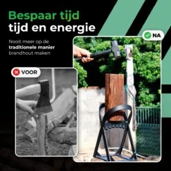 Lighted Lifestyle™| Houtklover Voor Aanmaakhout Incl. Kloofhamer - Houtsplijter - Houtkliever - Snel Haardhout - Gietijzer - Incl. Schroeven -Tuingereedschap Winkel 1200x1200 907