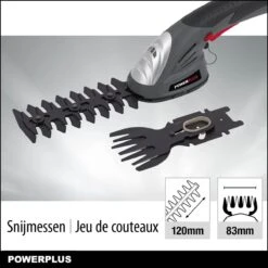 Powerplus POWEG4500 Gras-/Heggenschaar Accu - 7.2V - Snoeien En Knippen - Zwaardlengte 83/120mm - Mesafstand 8mm - Incl. 1,5Ah Accu En Lader - Haagschaar Voor Tuinonderhoud -Tuingereedschap Winkel 1200x1200 93