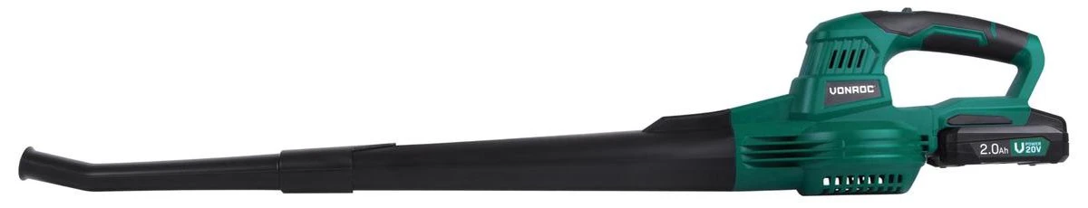 VONROC Accu Bladblazer – VPower 20V – 2 Standen – Max. Blaassnelheid 190km/u – Incl. Accu En Oplader 4 VONROC Accu Bladblazer – VPower 20V – 2 Standen – Max. Blaassnelheid 190km/u – Incl. Accu En Oplader - Afbeelding 2