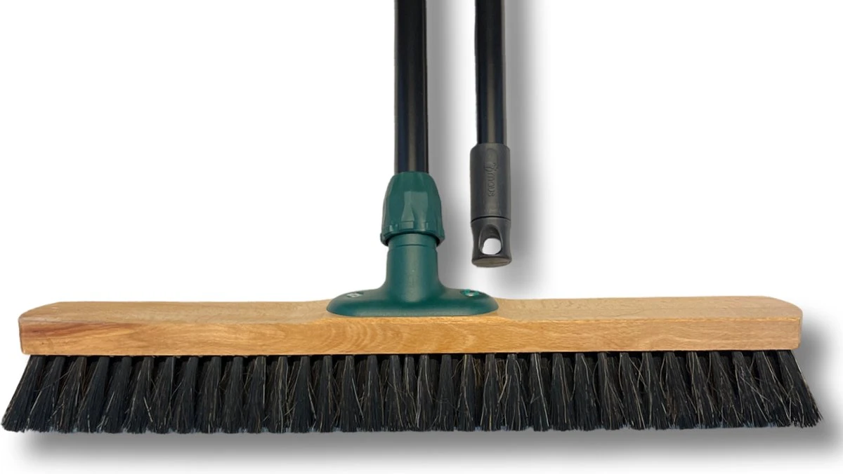 MAUS Classic Bezem Binnen 50cm - Zachte Paardenhaar Zaalveger Van Hout Met Steel - Made In EU -zeer Robuust 3 MAUS Classic Bezem Binnen 50cm - Zachte Paardenhaar Zaalveger Van Hout Met Steel - Made In EU -zeer Robuust