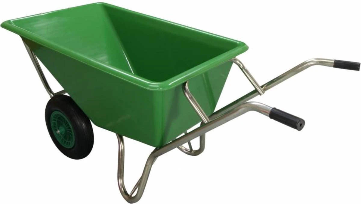 Kruiwagen Met Dubbel Luchtwiel Stal Eco Groen 160 Liter 6 Kruiwagen Met Dubbel Luchtwiel Stal Eco Groen 160 Liter - Afbeelding 4