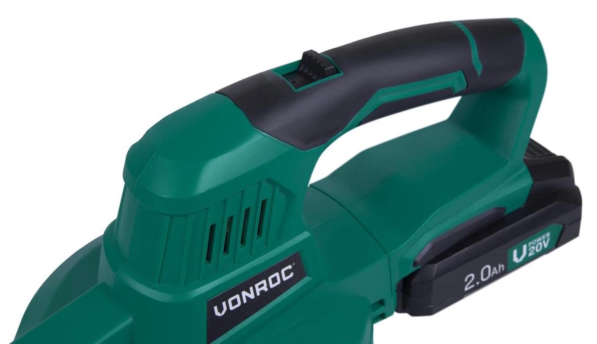 VONROC Accu Bladblazer – VPower 20V – 2 Standen – Max. Blaassnelheid 190km/u – Incl. Accu En Oplader 6 VONROC Accu Bladblazer – VPower 20V – 2 Standen – Max. Blaassnelheid 190km/u – Incl. Accu En Oplader - Afbeelding 4