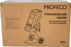 Profeco Stille Hakselaar 2000W - Tuinhakselaar - Versnipperaar Voor 45mm Takdikte - Incl. 50 Liter Opvangzak En Veilige Duwstok -Tuingereedschap Winkel 1200x800 129