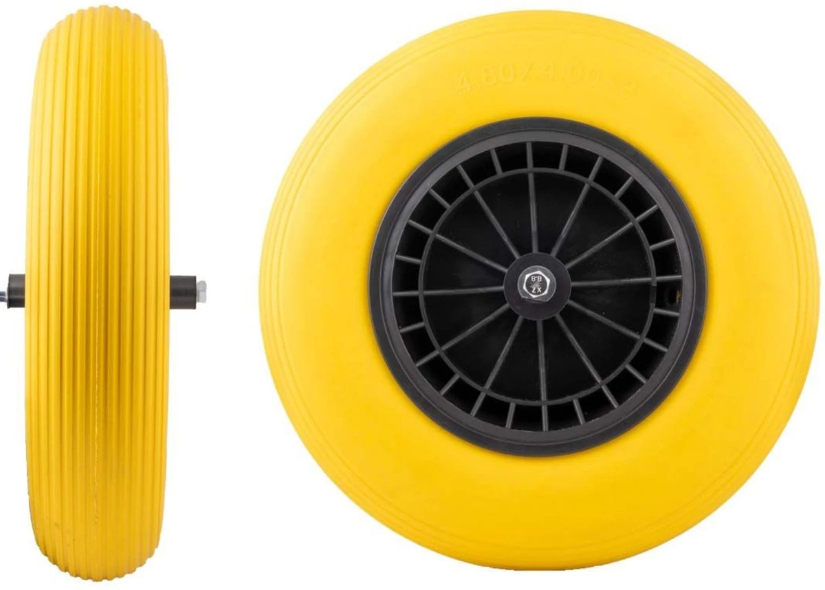 Merkloos Kruiwagenwiel Anti Lek - 4.80/4.00-8 - Massief PU Band - Lekvrij Wiel Met 130mm As - Kruiwagenband 4.80/400 Voor Kruiwagen 4 Merkloos Kruiwagenwiel Anti Lek - 4.80/4.00-8 - Massief PU Band - Lekvrij Wiel Met 130mm As - Kruiwagenband 4.80/400 Voor Kruiwagen - Afbeelding 2